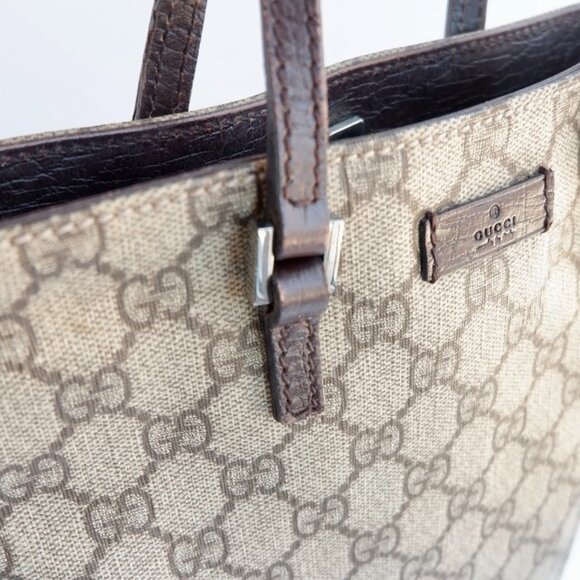 Authentic Preowned Gucci Brown GG Canvas Top Handle Handbag - Picture 10 of 12